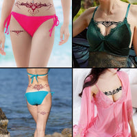 WouND 28 Sheets Women Sexy Temporary Tattoos Stickers Abdomen Waist Waterproof Tattoo Stickers Women Ideal Bachelorette Party Tattoos,for Women and Girl Temporary Fake Body Tattoos