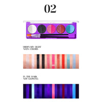 YUDDUO 10 Colors Face Painting Kit With 2 Paint Brushes, Body Paint, Glow in the Dark Face Paint, Water-Based Face Paint For Halloween Party Cosplay Clown Sfx Makeup (02)