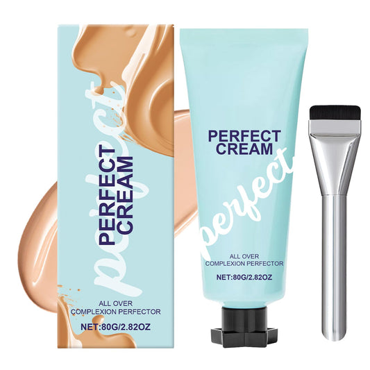 HERBENJOY All-Over Complexion Perfector, Long-Lasting CC Cream Foundation,Covering Corrector Invisible Pores Face Concealer, CC Cream Light，Even Skin Tone Makeup and Skin Care (1PC, One Size)