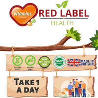 Red Label Health Vitamin D3 Tablets 1000IU, 60 Vitamin D Supplement Tablets (2 Months Supply) Healthy Teeth & Bones, Supports The Immune System for Men & Women Vegetarian Made in The UK