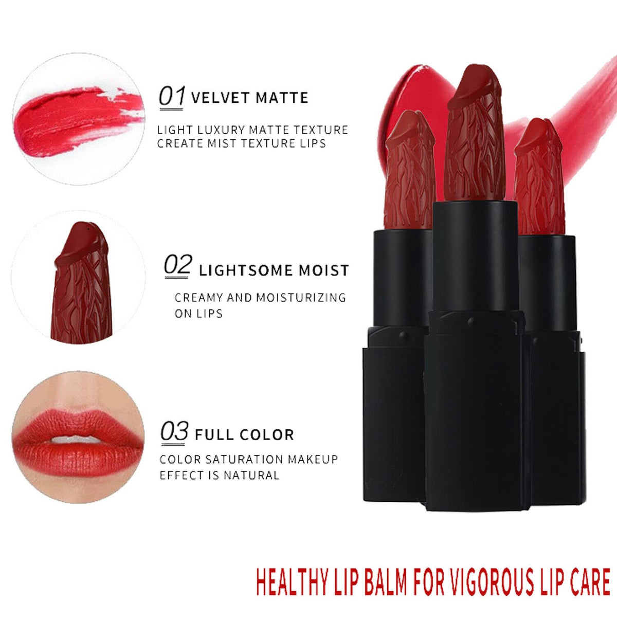 Gadgetking Lips Dick Lipstick LipsDick Gift Idea Present for Him Girlfriend Boyfriend Dad Men Her Wife Rude Gift for him Mum Uncle Father Sister Man Secret Santa Adult Stocking Filler