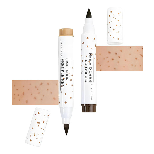 Generic 4-in-1 Freckle Pen – Waterproof Long-Lasting Freckle Makeup Pen with Fine Tip, Hypoallergenic Skin-Friendly Formula, Dual Colors (Light Brown & Dark Brown) for Natural Sun-Kissed Look