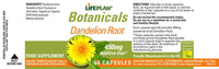LIFEPLAN Dandelion Root 60caps (Pack of 3)