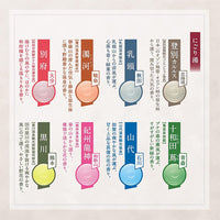 Bathclin Nihon no Meito Japanese Hot Spring Bath Salts 8 Scents x 14 Packs - Nogoriyu - Blotting Paper Set
