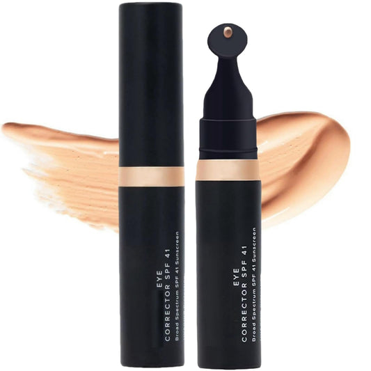 SingHao Lu/minous Eye Corrector SPF 41,Under Eye Sunscreen for Dark Circles,Concealer for Mature Skin,Under Eye Color Corr/ector,Anti-Aging Moisturizing Tinted Eye Cream,Colour Corr/ector Dark Circles(Medium)