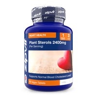 Zipvit Plant Sterols High Strength 2400mg, 90 Vegan Tablets, Supports Maintenance of Normal Blood Cholesterol, Vegan and Vegetarian Friendly
