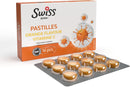 Swiss Bork SWISS BORK Orange & Vitamin C Pastilles — Highly Effective to Provide Sore Throat Relief — Ideal Pastille to Get Rid of Throat Inflammation, Dry and Phlegmy Cough (16 PCS)