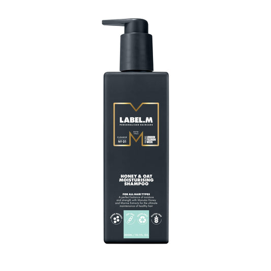 label.m LABEL.M Honey & Oat Moisturising Shampoo 300ml with Recyclable Pump