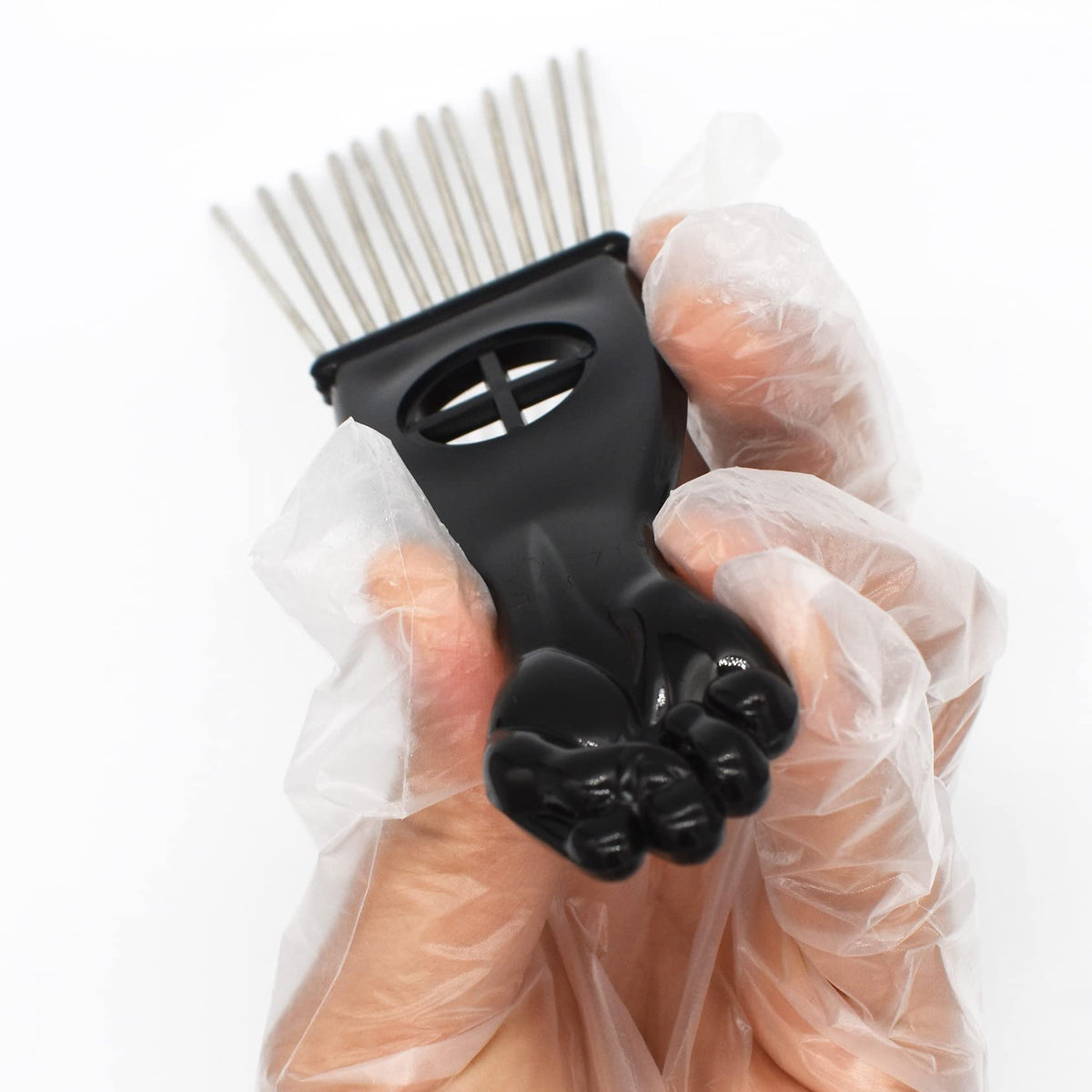 AIRERA Professional Afro Pick Hair Comb Metal Pick Comb Wide Tooth Hair Pick Comb Metal Hair Coloring Comb Wig Braid Comb Hairdressing Styling Tool for Curly Hair Style for Men Women (S)
