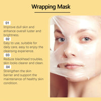 Ruojiar 75g Kojics Acids Turmeric Collagens Night Wrapping Mask,Peel Off Turmeric Gel Mask,Hydrating Brightening Facial Ma/sk,Firming and Nourishing with VC,Even Skin Tone& Tightening,Gentle Cleansing