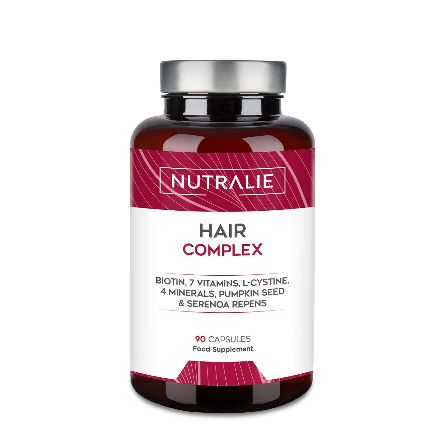 NUTRALIE Hair Vitamins [Award 2022] - Biotin + Zinc + Selenium + L-Cysteine - Hair Supplement for Men and Women - 90 Vegetarian Capsules Nutralie