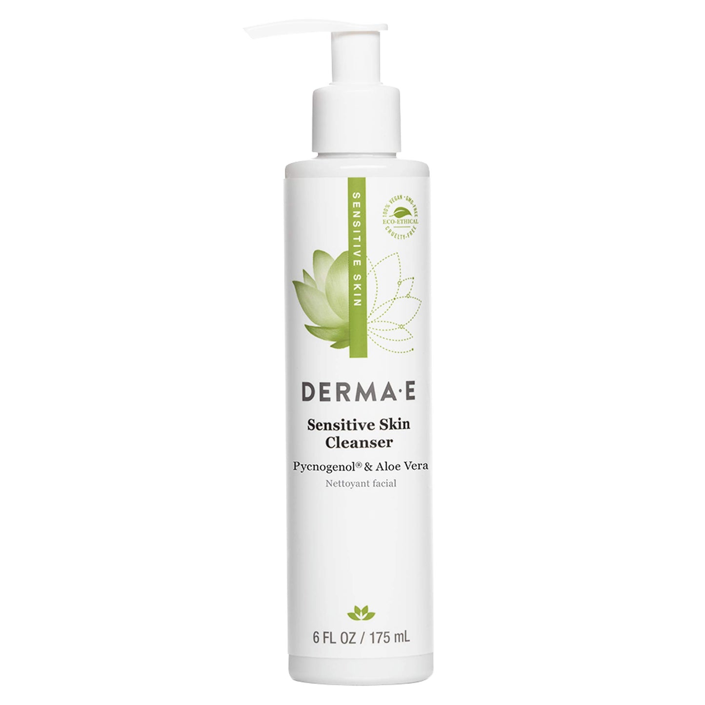 Derma E DERMA E Fragrance Free Sensitive Skin Cleanser with Pycnogenol, 6 Oz