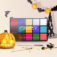 Ucanbe UCANBE Face Body Paint Oil Professional 15 Colors FX Makeup Palette- Non Toxic Hypoallergenic Safe Facepaints for Adults - Ideal for Halloween Cosplay Costumes Parties and Festivals