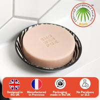 Shower PUK All-in-One Bar: Natural Shampoo, Body Wash & Face Soap with Shea Butter, Argan Oil & Long-Lasting Citrus Scent - Eco-Friendly, Plastic-Free, Vegan - 3 Pack Refill