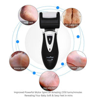 Unleash Supreme Foot Comfort: Rechargeable Callus Remover for Men - 3 Advanced Coarse Rollers, USB Charging, Professional Pedicure Tools by Majestik+ SimplyPedi