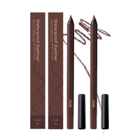 Kenmohuo Waterproof Eyeliner Pencil, 2025 Waterproof Eyeliner Duo Sharpenable Eye Pencil, Longwearing Eye Makeup with Ultra-Fine Tip, Silky Smooth and Easy To Color (Pack of 2, Plum)