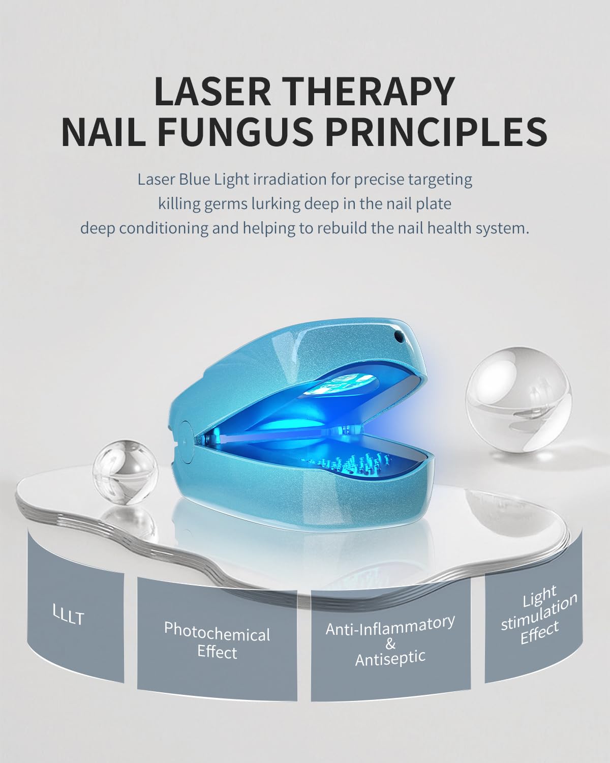 KTS Fungal Nail Treatment,Anti Fungal Nail Treatment For Toenails Extra Strong Laser Device,7 Mins Per Day Blue Light Nail Fungus Treatment For Toenail,Toe Nail Fungal Treatment At Home