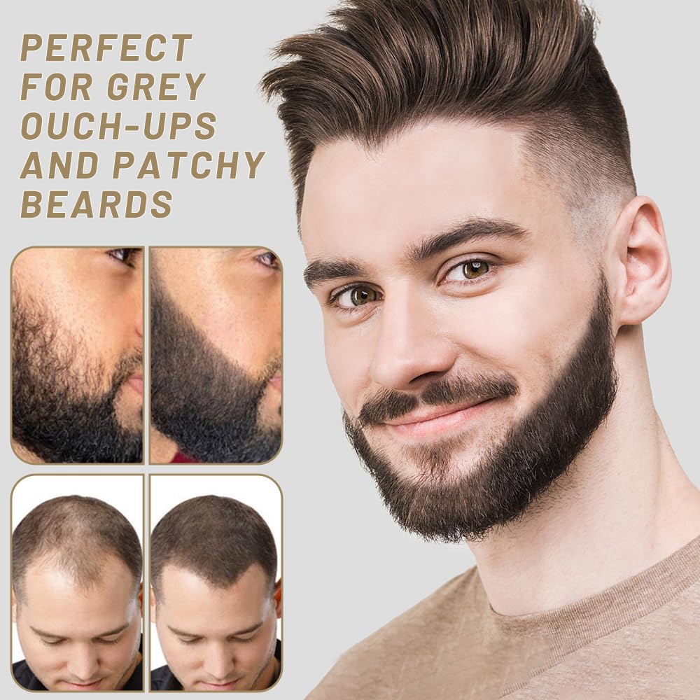 VOLLUCK Root Touch Up Hair Powder, Root Cover Up Hairline Shadow Powder for Thinning Hair for Women and Men, Bald Spots, Eyebrows, Beard Line (Auburn)