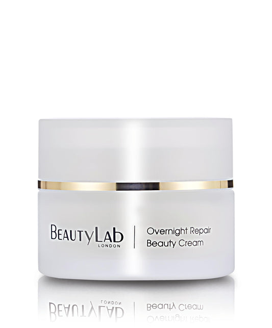 BEAUTYLAB BeautyLab Overnight Repair Beauty Cream 50ml | Anti-Ageing Night Moisturising Cream with Peptides and Vitamins A, C, & E | Hydrating, Firming & Wrinkle Smoothing Night Treatment for Dry, Ageing Skin