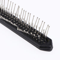 POFET 2pcs Black Detangling Styling Hairbrush Rat Tail Cushioned Comb For Natural Hair Wigs Hair Extensions