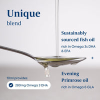 Efamol Efalex Brain Formula Liquid 150ml | Omega 3 Liquid Brain Supplement | Omega 3 DHA + EPA | Omega 6 Evening Primrose Oil | Fish Oil Omega 3 Brain Vitamins | Brain Supplements with Thyme Oil