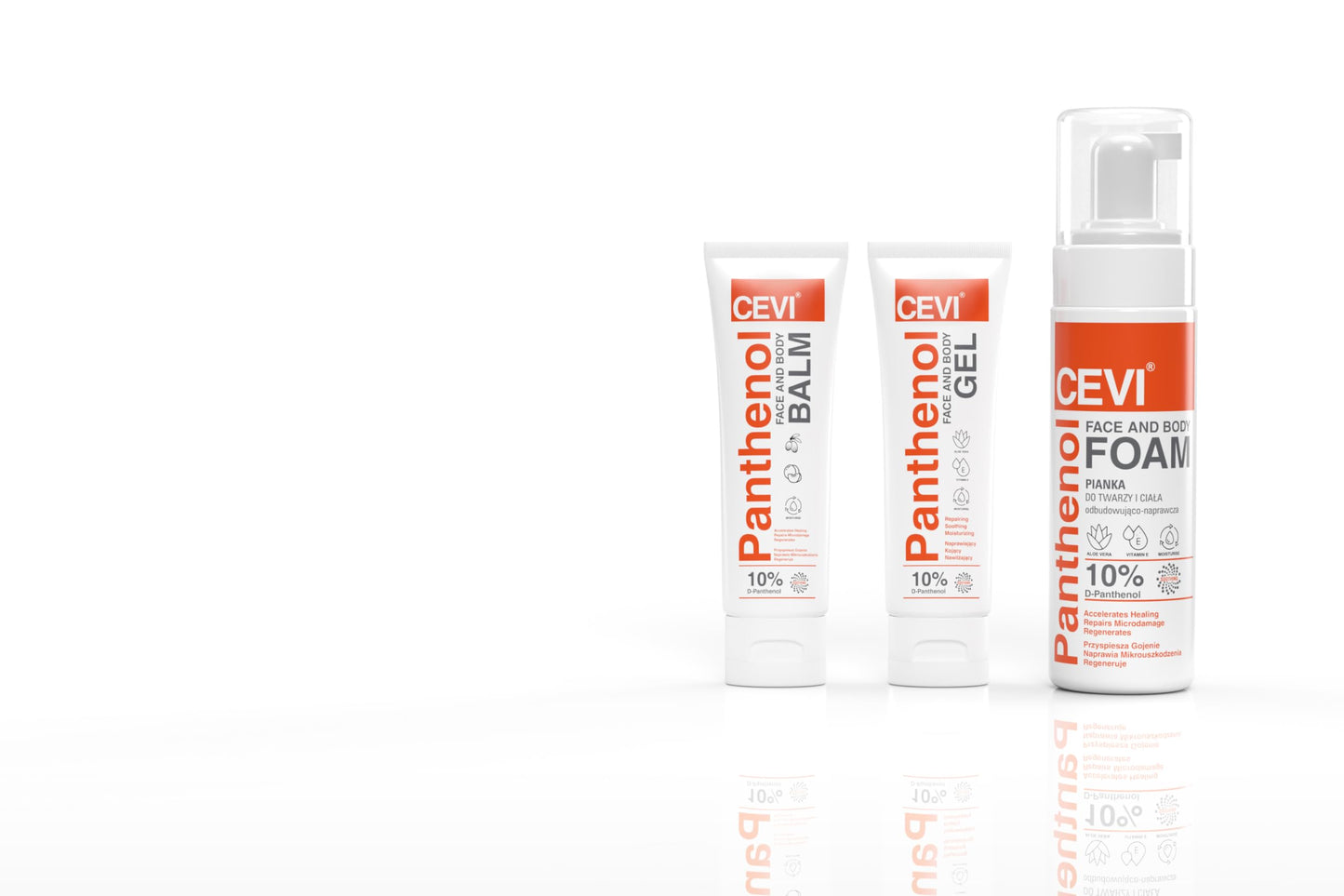 CEVI Panthenol Soothing Foam 10% – Leave-On Relief for Tattooed, Irritated or Sun-Exposed Skin – Post-Treatment Moisturising Foam, Aloe Vera and Vitamin E, Healing and Regenerating Formula, 150 ml