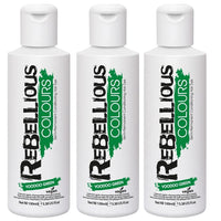 Rebellious Colour Semi Permanent Hair Dye Conditioning vegan cruelty free direct hair colour application 300ml (Voodoo Green)