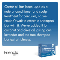Friendly Soap Handmade Natural Lavender & Tea Tree Shampoo Bar - Antibacterial, Rich, Nourishing 95g