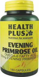 Health Plus Evening Primrose Oil 500mg Omega-6 Supplement - 180 Capsules