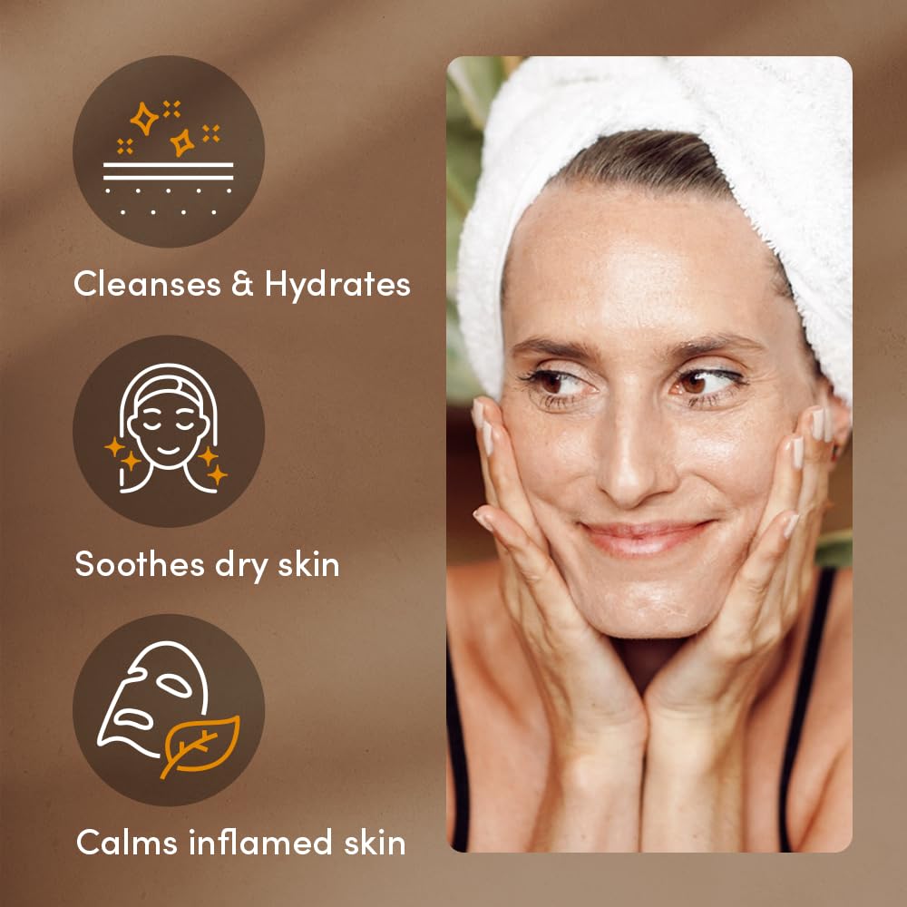 Urban Veda Soothing Facial Wash |Daily Simple Face Wash | Sandalwood & Rose Water| Sensitive Skin Face Wash for Women & Men | Face Cleanser for Dry & Sensitive Skin | 150 ml