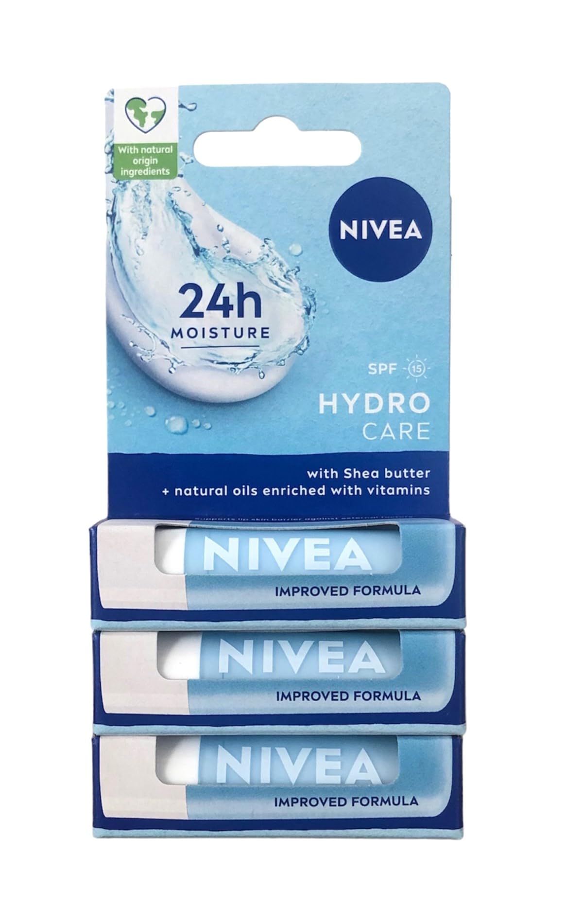 Nivea. Pack of 3, Nivea Lip Care Balms Hydro Care