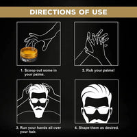 Nishman Hair Styling Wax for Men, 07 Gold One 150 ml | Edge Control | Ultra High Strong Hold | Hair Clay Aqua Wax (2 Pack)