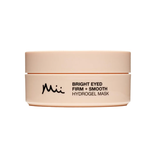 Mii Cosmetics Bright Eyed Firm + Smooth Hydrogel Eye Mask | Smooths, Firms, & Brightens the Under-Eye Area | Under Eye Gel Patches for Dark Circles, Puffiness, & Fine Lines | 60 Cooling Pads