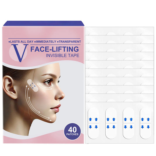 NatrLuxe 40 Pcs Invisible Face Lift Tape - Instant Makeup Tool & Waterproof For Wrinkles, Anti-Wrinkle Patches For An Instant Face Lift Tapes For Lifting Sagging Skin