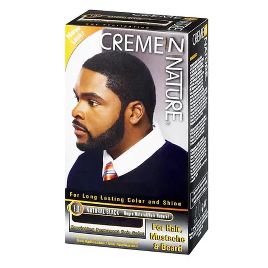 Generic CREAM OF NATURE Moustache & Beard COLOUR Natural Black 1.0