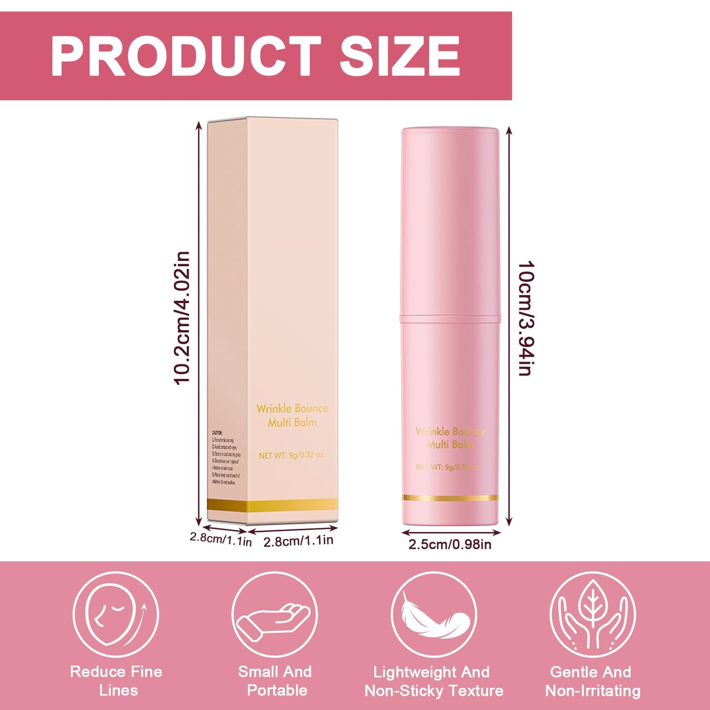 Samkeen Wrinkle Multi Balm Stick, Collagen Balm Stick, Pure Collagen Wand, Anti Wrinkle Hydrating Boosting Wand Skincare, Fine Lines, Wrinkles Moisturizer (2pcs)