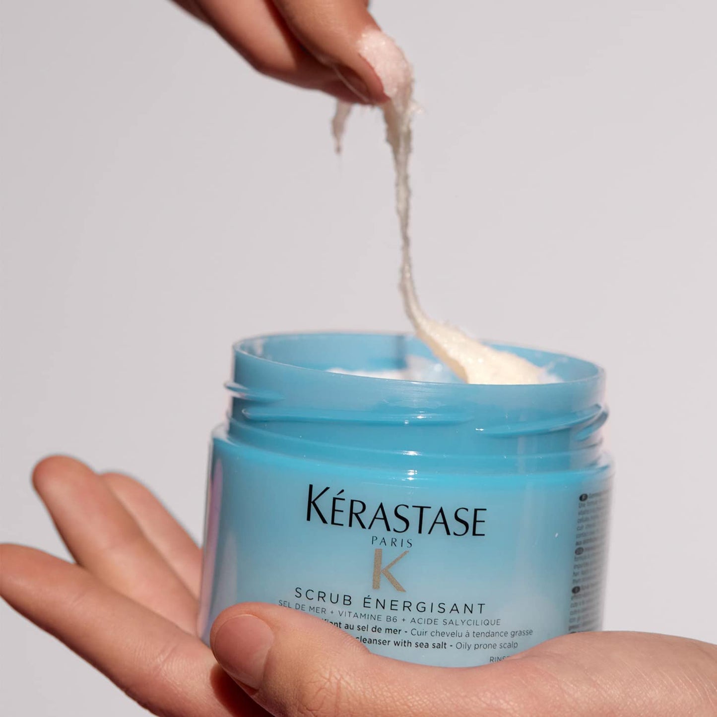 Kérastase Fusio Scrub, Nourishing and Energising Cleansing Treatment, For Oil-prone Hair and Scalp, With Sea Salt Minerals, Vitamin B6 and Salicylic Acid, Scrub Energisant, 250 ml