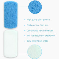 MARYTON Maryton Pumice Stone for Feet, 100% Siliglass Double Sided Pedicure Tools, Callus Remover, Exfoliates & Smooths Skin