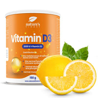 Nature's Finest by Nutrisslim Vitamin D3 Powder 2000IU | 50µg of Vitamin D per Serving | Most Bioavailable Form of Vitamin D3 Powder | for Vegetarians and Vegans