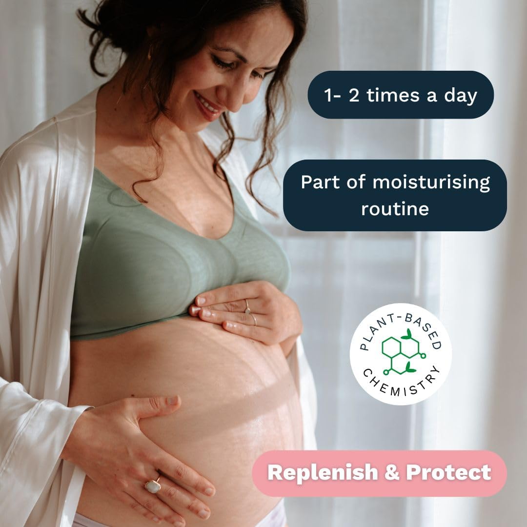 Zowena Pregnancy Stretch Mark Oil - body oil and face oil - 100% natural moisturiser - for pregnant women - with Vitamin E oil - 60ml