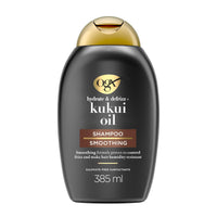 OGX Hydrate & Defrizz with Kukui Oil Smoothing Shampoo, Proven to Help Control Frizz & Make Hair Humidity Resistant, Sulfate Free, 385ml