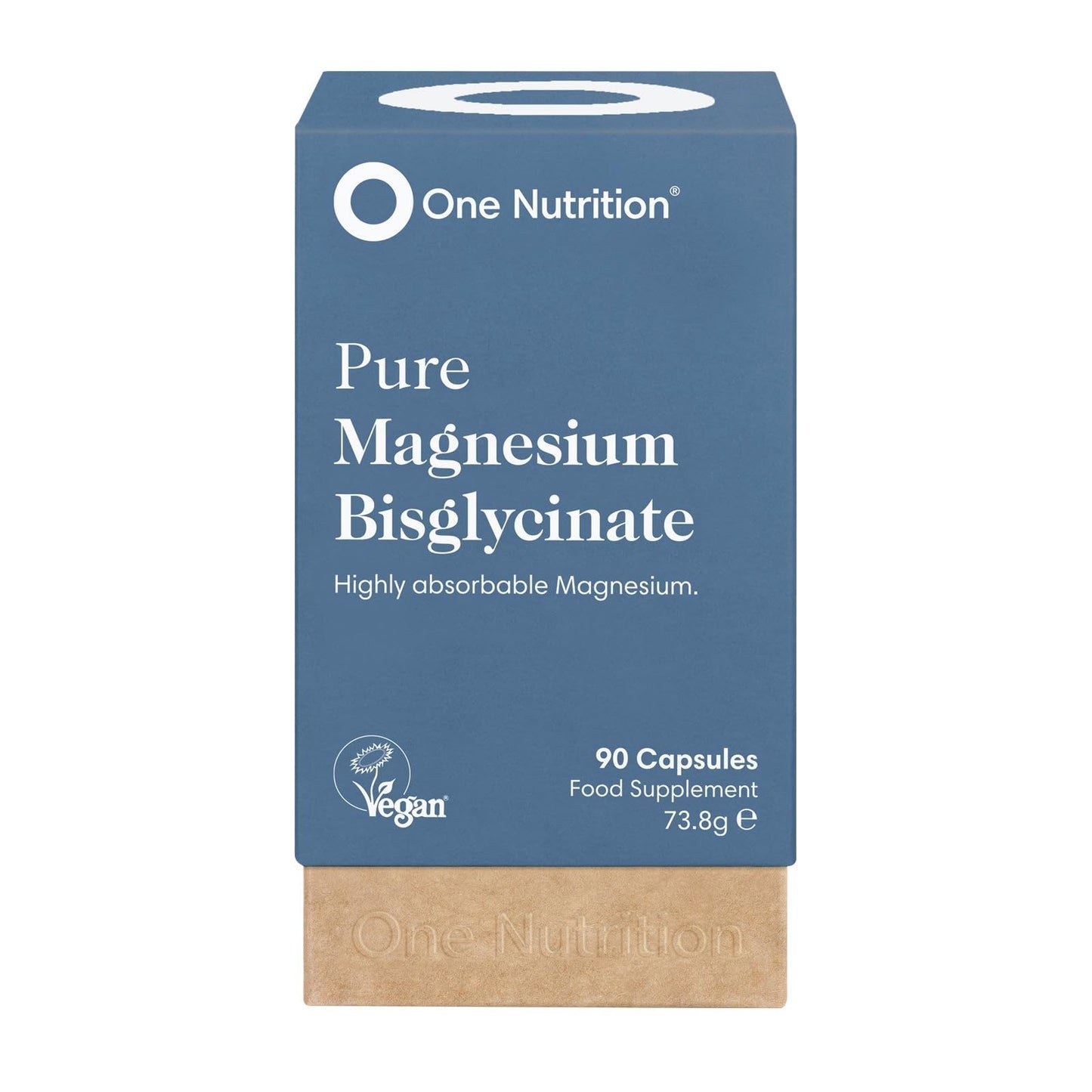Pure Magnesium Bisglycinate by One Nutrition | High Absorption Magnesium for Sleep, Stress, Heart & Energy Support | 700mg per Capsule | 90 Capsules | 2-Month Supply