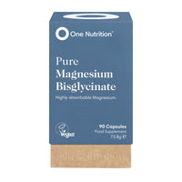 Pure Magnesium Bisglycinate by One Nutrition | High Absorption Magnesium for Sleep, Stress, Heart & Energy Support | 700mg per Capsule | 90 Capsules | 2-Month Supply