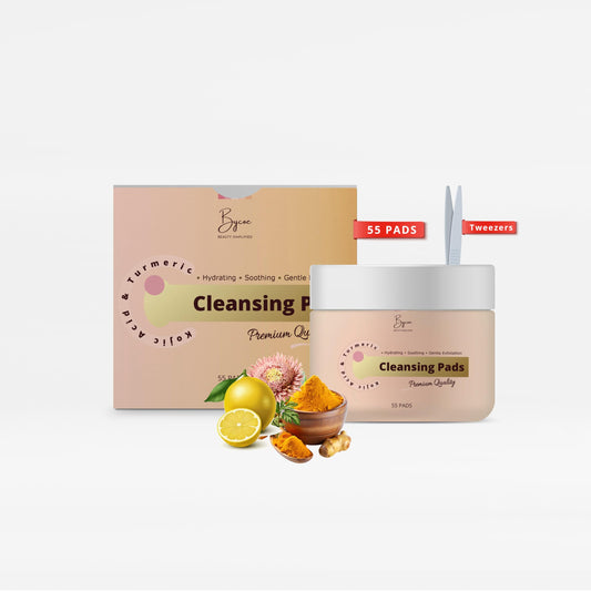 Kojic Acid And Turmeric Cleansing Pads, 55PCS, Turmeric Cleansing Pads for Dark Spots, Dark Spot Remover For Face, Turmeric Face Scrub Pads, Turmeric Kojic Acid Pads, Facial Cleanser for Turmeric Pads