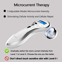 Amirce 4D Microcurrent Face Massager Roller,Electric Rechargeable Face Lift Roller Arms Legs Massager for Skin Care Facial Massager Tool