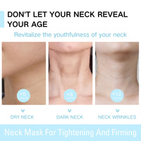 Firming Rejuvenating Neck Mask, Neck Mask For Tightening And Firming, Neck Tightening Mask With Hyaluronic Acid, Sheet Neck Masks For Wrinkles, Moisturizing Mask For Neck Line Romoval, 6PCS