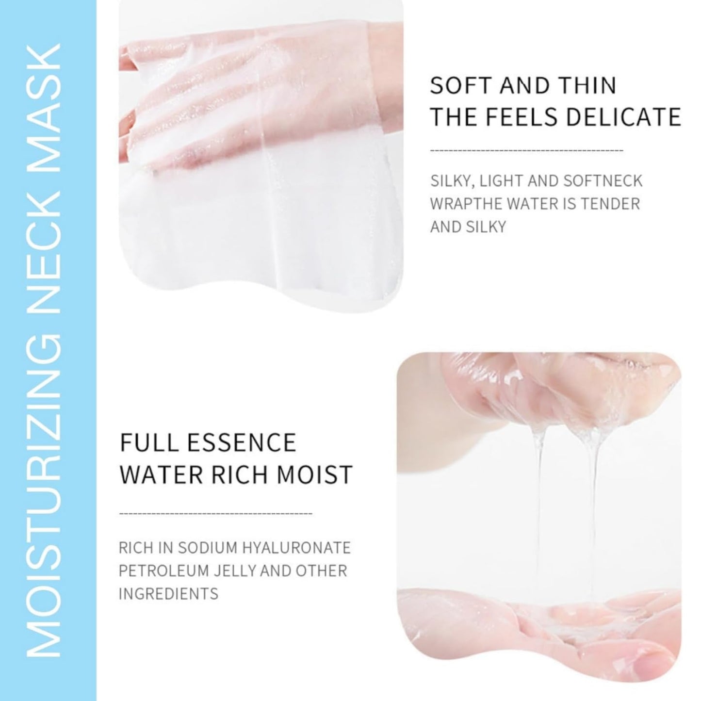 Yoowan 6pcs Firming Rejuvenating Neck Mask,Neck Tightening Products,Collagen Ne-Ck Mask,Dilute Skin Lines And Repair Skin,Moisturizing And Hydrating,Firming And Lifting,Soft And Breathable,Deep Nourishment