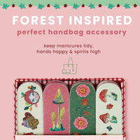 Vintage & Co x Nathalie Lete Forest Folk Nail Files | Manicure Nail Filer | Mini Nail Files | Mini Gifts | Four Different Designs | Travel | Women | 8 in Display Tray