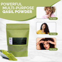 PN Priddyfair Nutrition Priddyfair Nutrition Qasil Powder Somalia Face Masks Beauty Secret for Skincare, Body, Hair Scalp & Face Acne Clay Mask Treatment made from Natural Organic Gob Tree Green Leaf (Ziziphus Jujube) 50g