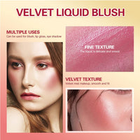 ZDHSOY Liquid Blush - Soft Cream Liquid Blush Makeup/Lip and Cheek Blush Tint/Skin Tint Blush/Dewy Face Blush for Cheeks (#02)